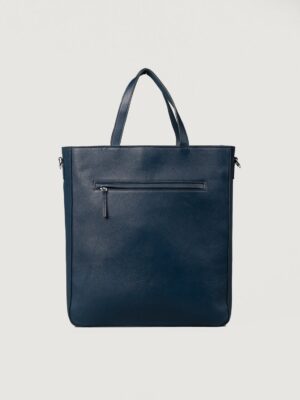 The Poet Midnight Blue Leather Tote Bag