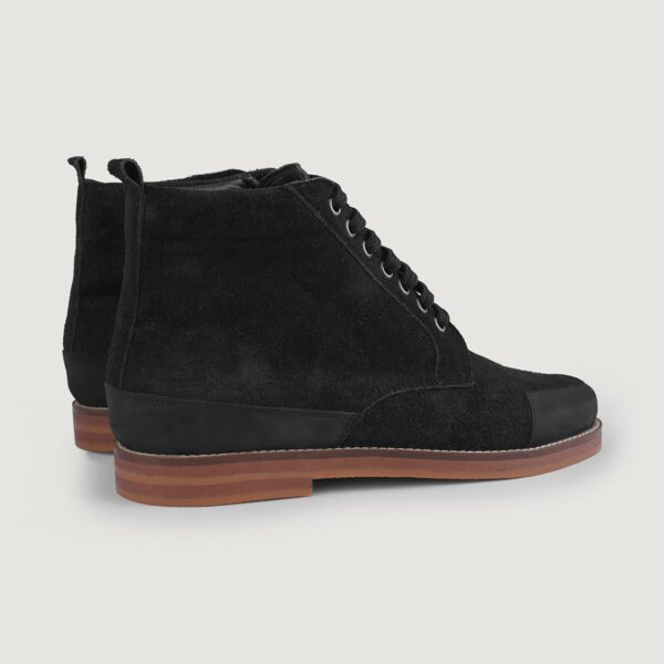 Carnell Moc Toe Black Suede Boots