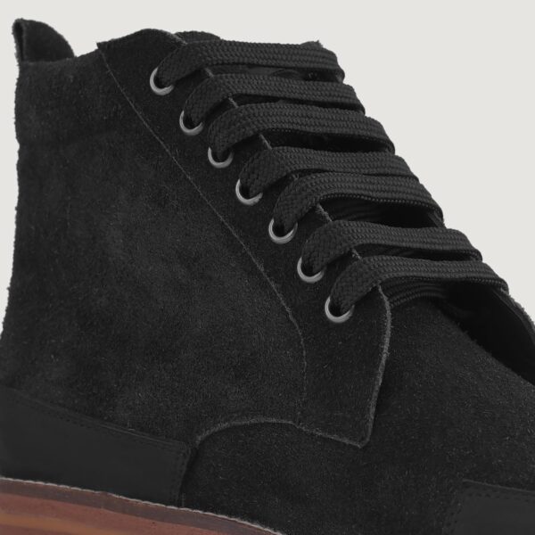 Carnell Moc Toe Black Suede Boots