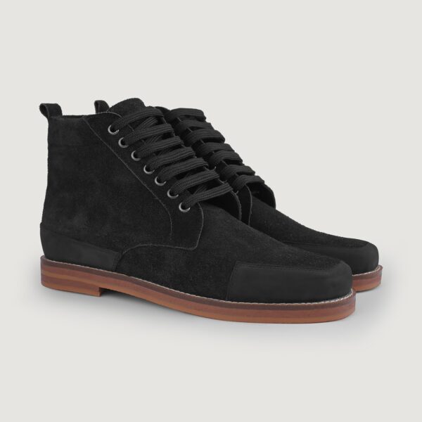 Carnell Moc Toe Black Suede Boots