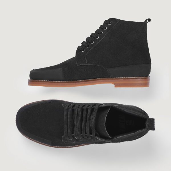 Carnell Moc Toe Black Suede Boots