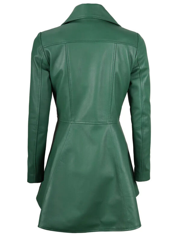 Clarissa Green Asymmetrical Peplum Leather Jacket