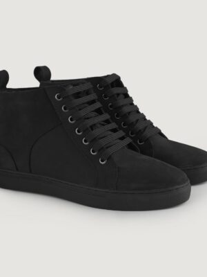 Marty High Top Black Nubuck Sneakers