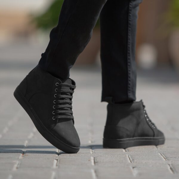 Marty High Top Black Nubuck Sneakers