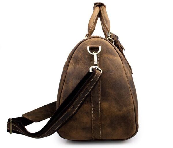 Small Leather Duffle Bag | Redwood Small Leather Duffle Bag