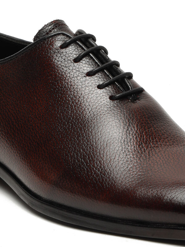 Men's Cheery Two-Tone Texture Leather Derbies Shoes