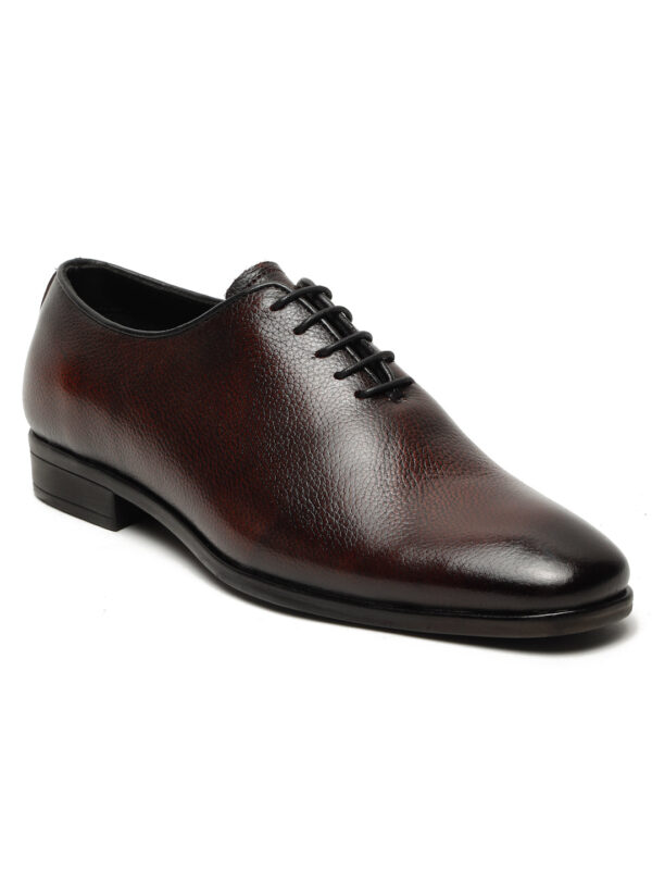 Men's Cheery Two-Tone Texture Leather Derbies Shoes