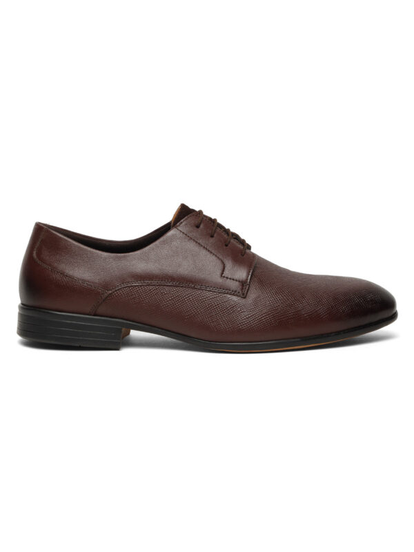 Men's Brown Texture Leather Formal Shoes