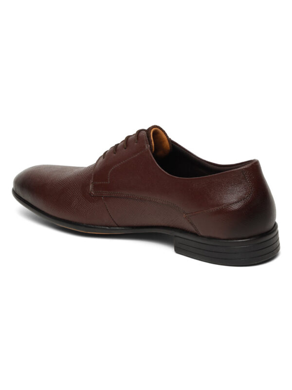 Men's Brown Texture Leather Formal Shoes