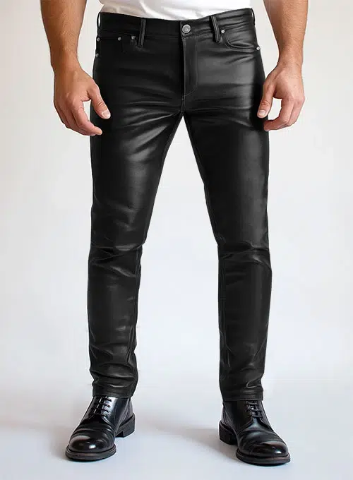 Black Mens Leather Pants