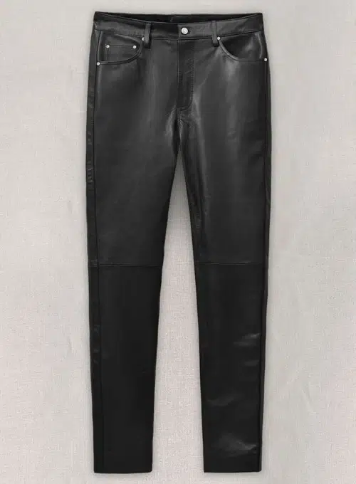 Black Mens Leather Pants